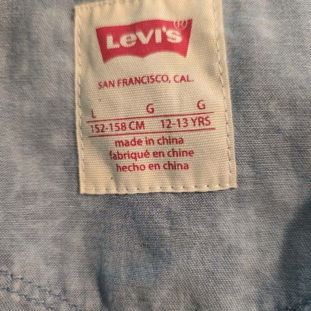 Levi's Blue Floral Denim Dress - Picture 5 of 6